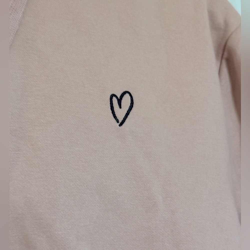 Women’s H&M Muted Light Pink Divided Hoodie, Size S, NWOT, Casual Comfy Sweater - Picture 4 of 9